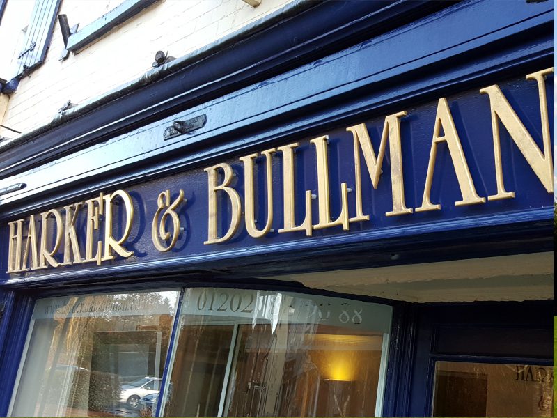 Harker-And-Bullman-Letting-agents-Old-lettering-Wimborne-Office-Company-History